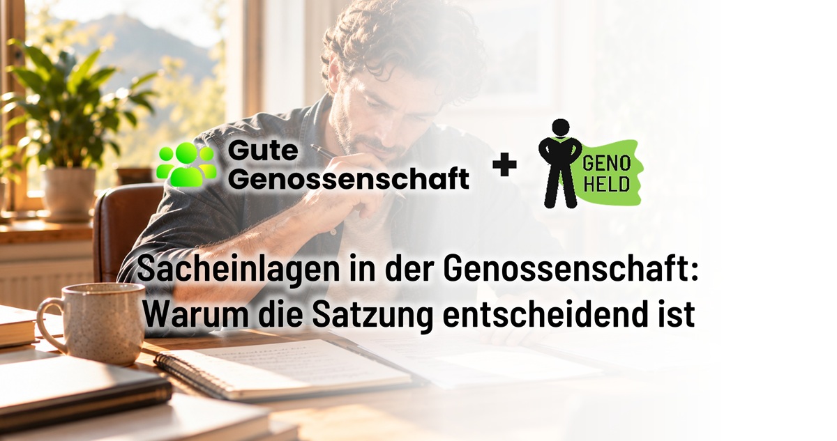 Satzungsregelung zu Sacheinlagen in der Genossenschaft